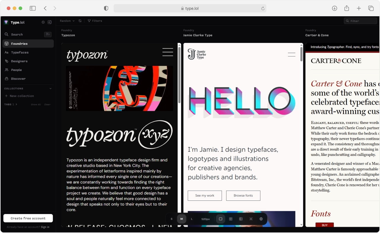 Screenshot from type.lol